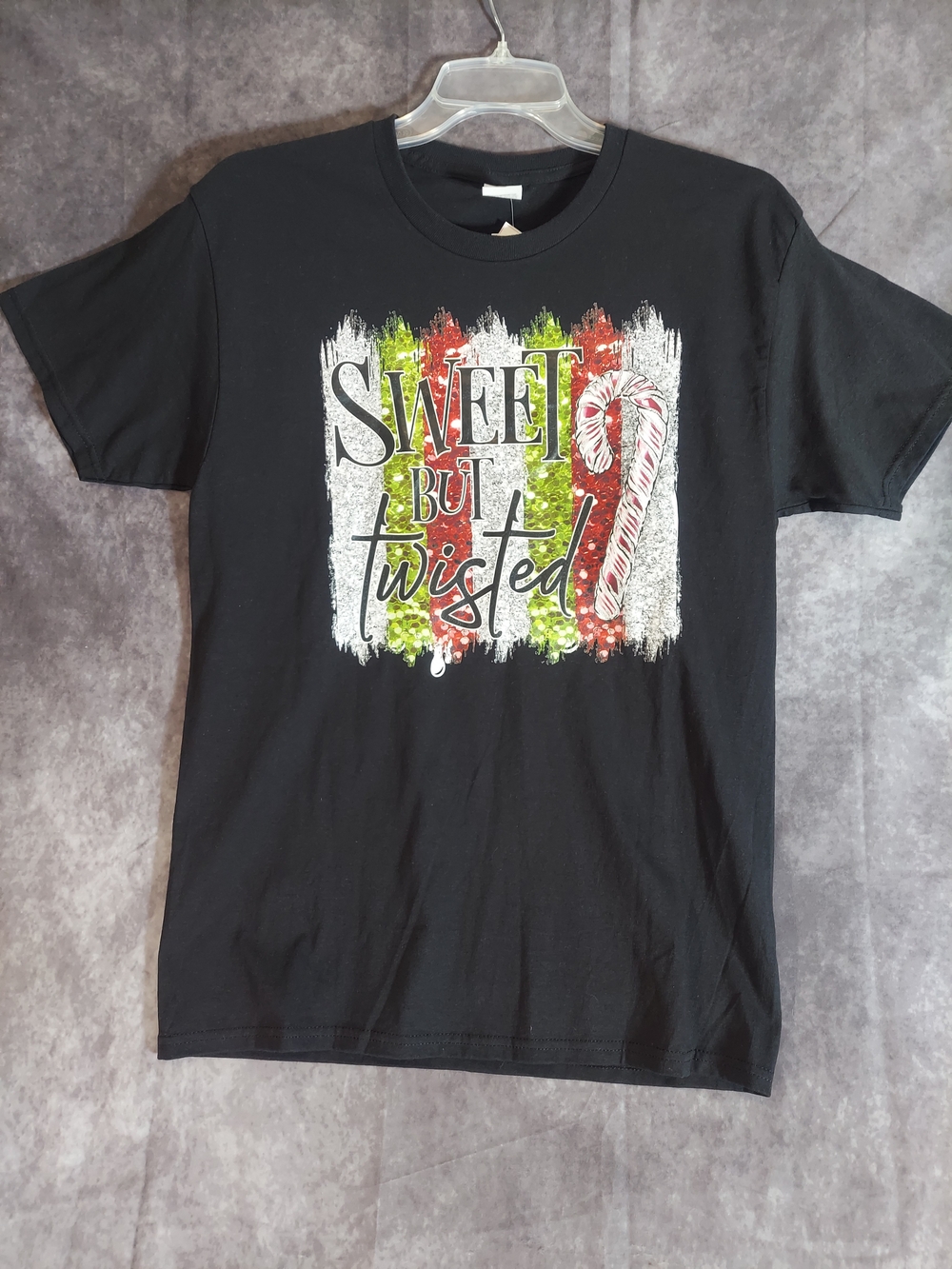 NWT Sweet But Twisted Candy Cane Christmas Holiday Graphic Tee Shirt Medium
